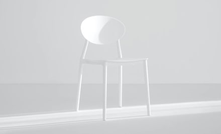 a single white chair